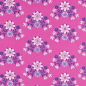Floral on Purple Blizzard Fleece Fabric
