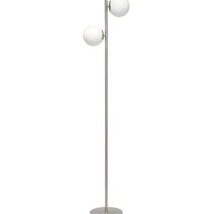 All The Rages 66 Tree Floor Lamp With Dual White Glass Shade