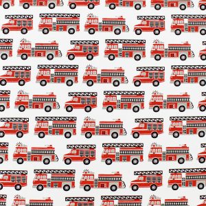 Fire Trucks Super Snuggle Flannel Fabric