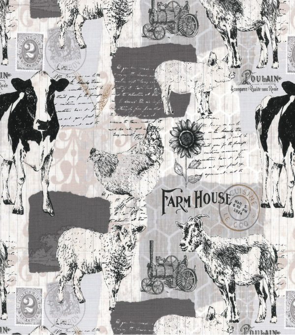 Novelty Cotton Fabric Farmhouse Patch - Image 2