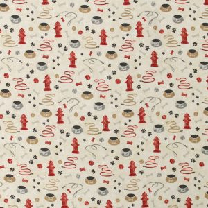 Dog Icons Tan Super Snuggle Flannel Fabric