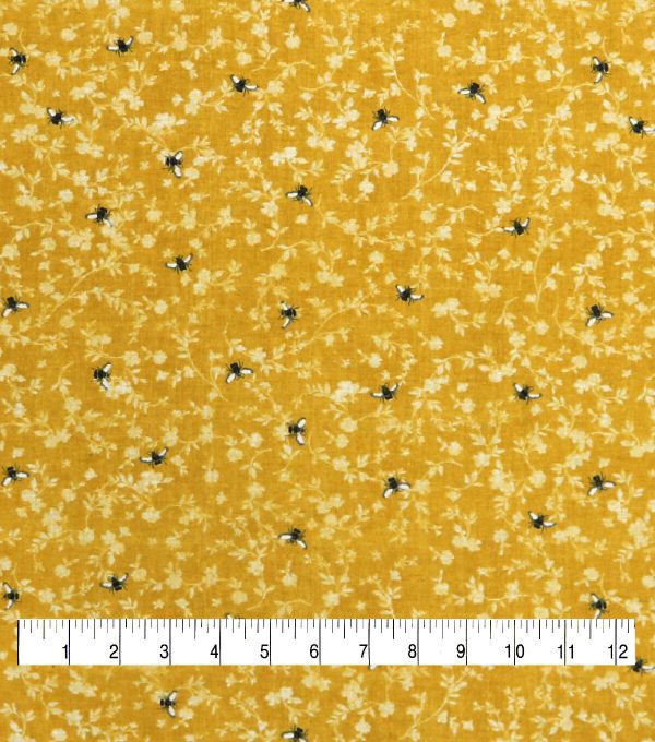 Bee Yellow 108 Wide Flannel Fabric - Image 3