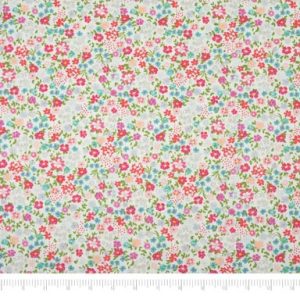 Singer Floral on White Quilt Cotton Fabric