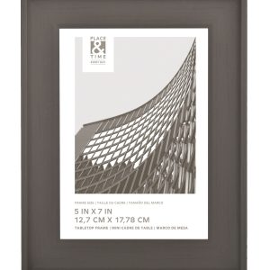 5 x 7 Traditional Black Scoop Tabletop Picture Frame by Place   Time