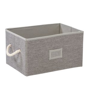 Honey Can Do 14.5 Heather Gray Fabric Storage Bins With Handles 3pk
