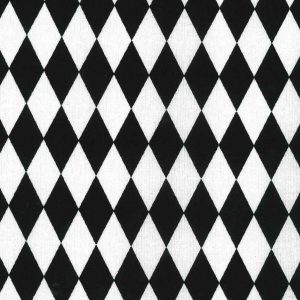Black   White Diamond Quilt Cotton Fabric by Keepsake Calico