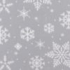 Gray Snowflake Blizzard Fleece Fabric