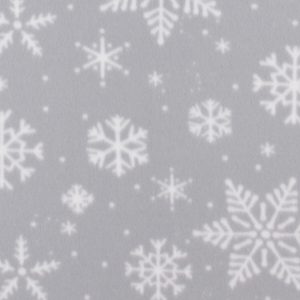 Gray Snowflake Blizzard Fleece Fabric