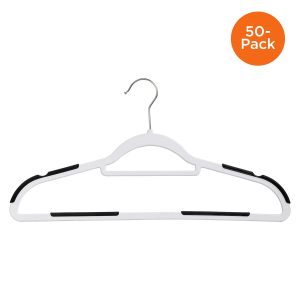Honey Can Do 18 x 9.5 Anti Slip Plastic Hangers 50pk