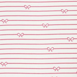 Pink Bow Stripe Super Snuggle Flannel Fabric