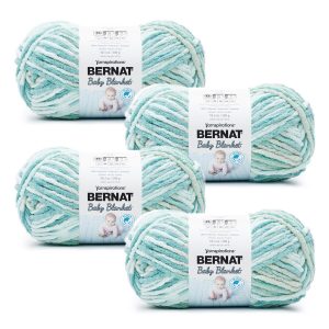 Bernat Baby Blanket 220yds Super Bulky Polyester Yarn 4 Bundle