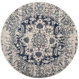 Safavieh Madison 603 Cream / Navy 6 7 X 6 7 Round