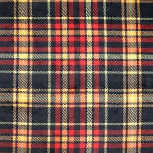 Bright Orange Plaid Sew Lush Fleece Fabric