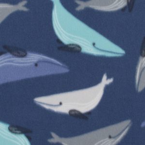 Whales Blizzard Prints Fleece Fabric
