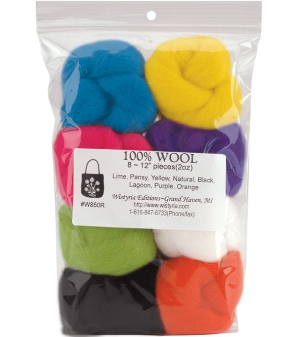 Wistyria Editions .22oz Needle Felting Roving Wool - Image 2
