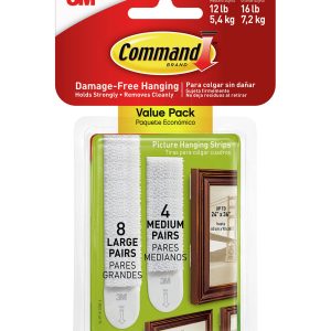 Command 24ct White Medium   Large Picture Hanging Strips - 1