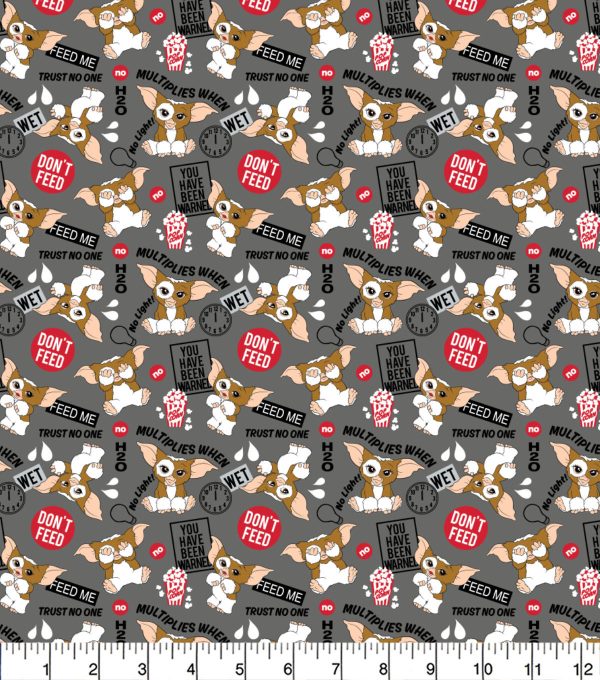 Gremlins Rules Pop Culture Cotton Fabric