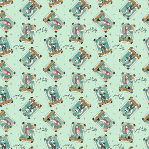 Nightmare Before Christmas Starcrossed Lovers Cotton Fabric