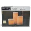 Flameless LED Wax Trio Pillar Candles with Timer Cream