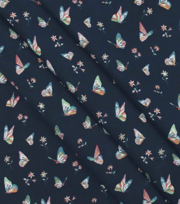Butterflies   Flowers Super Snuggle Flannel Fabric - Image 2