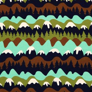 Multicolor Wilderness Landscape Super Snuggle Flannel Fabric by POP! - 1