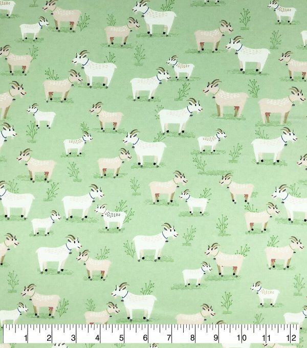 Goats Super Snuggle Flannel Fabric - Image 2