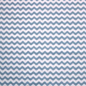 White   Blue Wavy Stripes Super Snuggle Flannel Fabric