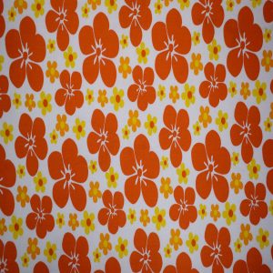 Orange   Red Large Floral Quilt Cotton Fabric by Quilter s Showcase