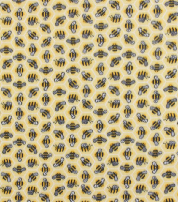 Blizzard Fleece Fabric Honeycomb Bee Tossed - Image 2