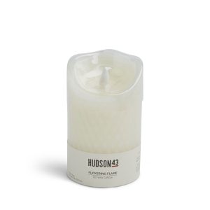 3 x 5 White Flickering Flame LED Wax Candle by Hudson 43