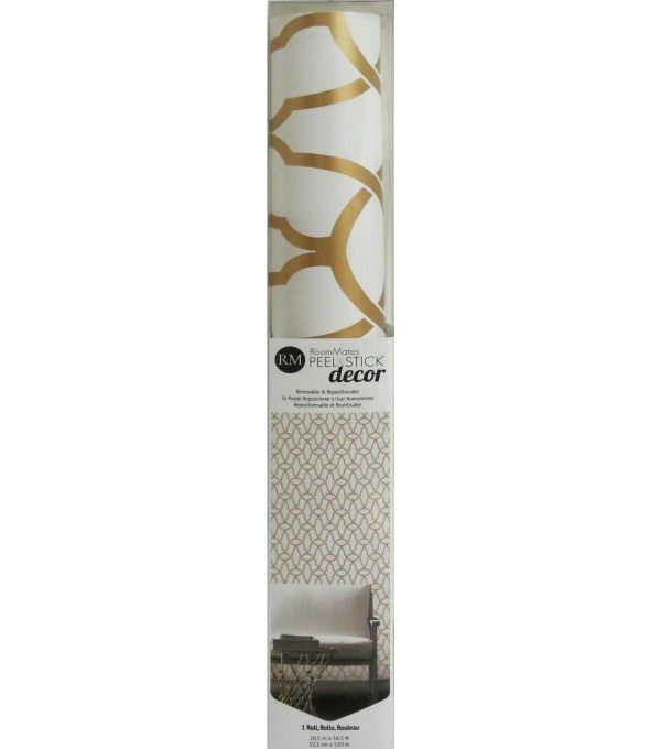 RoomMates Wallpaper Gold Trellis - Image 8