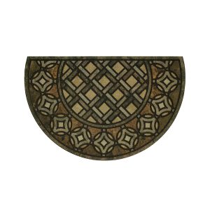 Deco Tile Slice Doormat Brown 1 11 x 2 11