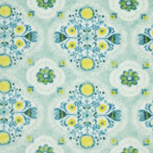 Green Medallion Anti Pill Plush Fleece Fabric