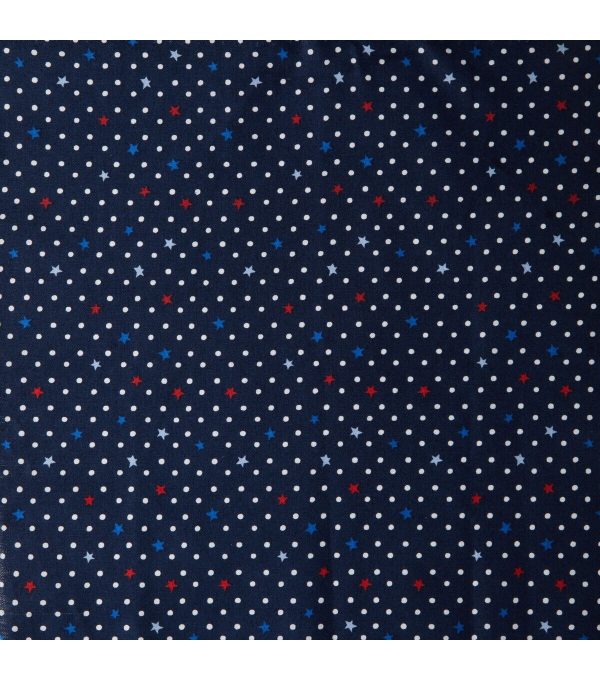 Stars And Dots Patriotic Cotton Fabric