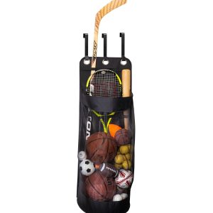 Honey Can Do 16 x 43 Black Hanging Sports Equipment Organizer