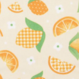 Lemons on Cream Anti Pill Plush Fleece Fabric
