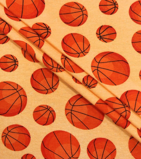 Basketball Super Snuggel Flannel Fabric - Image 2