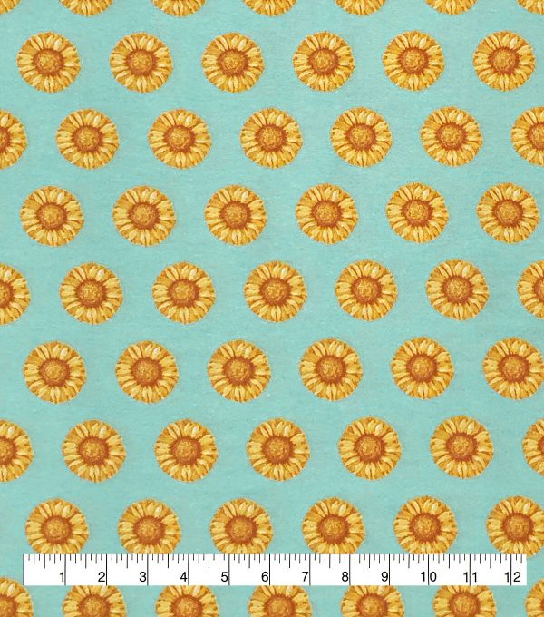 Sunflower Blue Super Snuggle Flannel Fabric - Image 2