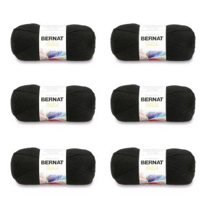 Bernat Satin 200yds Worsted Acrylic Yarn 6 Bundle