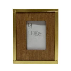 2 x 3 Gold Edged Wood Tabletop Picture Frame by Place   Time