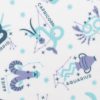 Galactic Celestial Astrology on White Anti Pill Fleece Fabric