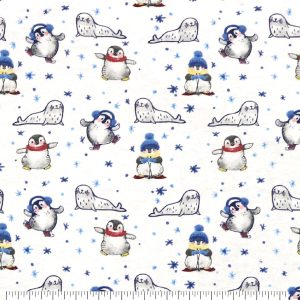 Seals And Penguins Super Snuggle Flannel Fabric
