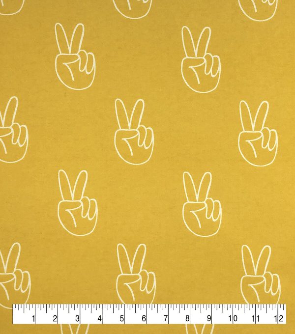 Peace Sign Super Snuggle Flannel Fabric