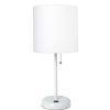 All The Rages 19.5 Metal Outlet Base Desk Lamp With USB Port   Shade