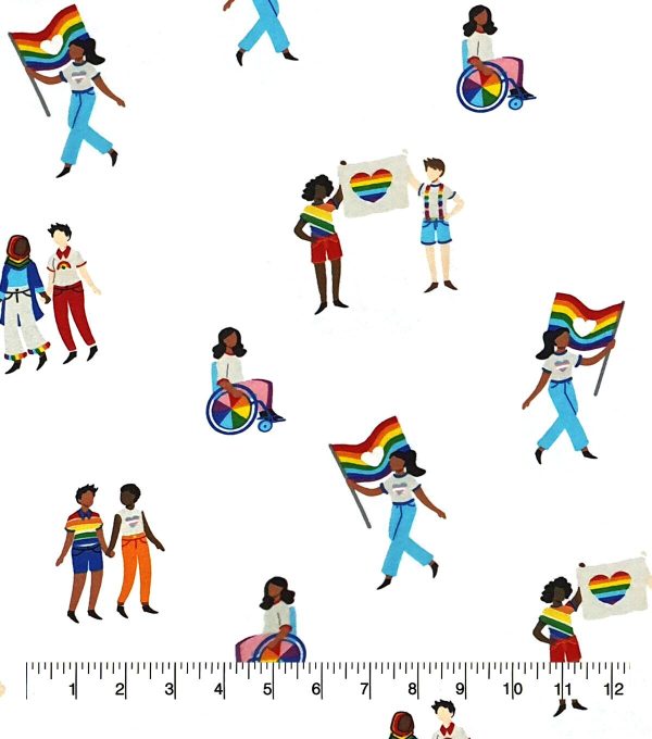 Super Snuggle Pride Couples Flannel Fabric - Image 2