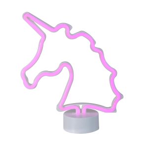 Northlight 11 Battery Operated Neon Style LED Pink Unicorn Table Light