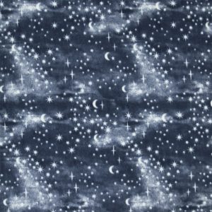 Blue Night Sky Anti Pill Fleece Fabric