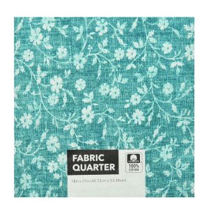 18 x 21 White Floral Cotton Fabric Quarter 1pc by Keepsake Calico