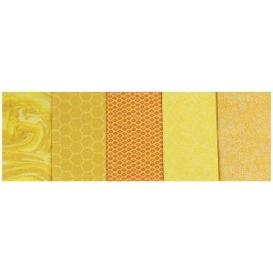 18 x 21 Yellow Blender 1 Cotton Fabric Quarters 5ct by Keepsake Calico