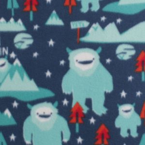 Happy Yetis Blizzard Fleece Fabric